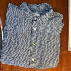 Goodfellow & Co Men'sNavy Gingham Button Down Shirt XL